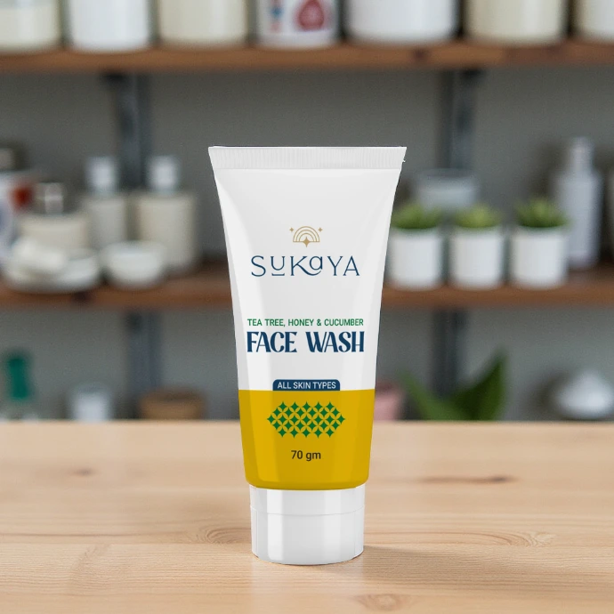 Sukaya Honey Tea Tree Cucumber Face Wash for gentle daily cleansing