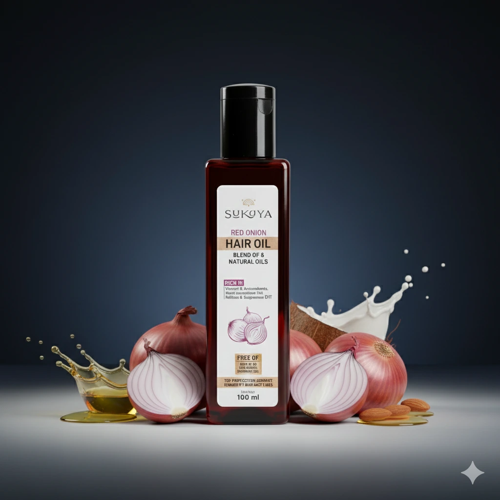 Sukaya Onion Hair Oil for hair fall control and strong roots
