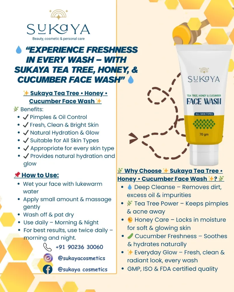 Sukaya Tea Tree • Honey • Cucumber Face Wash 2 .webp